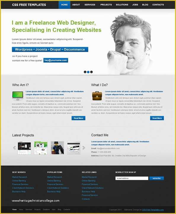 Free Personal Website Templates Of Free Personal Portfolio Css Template Free Css Templates