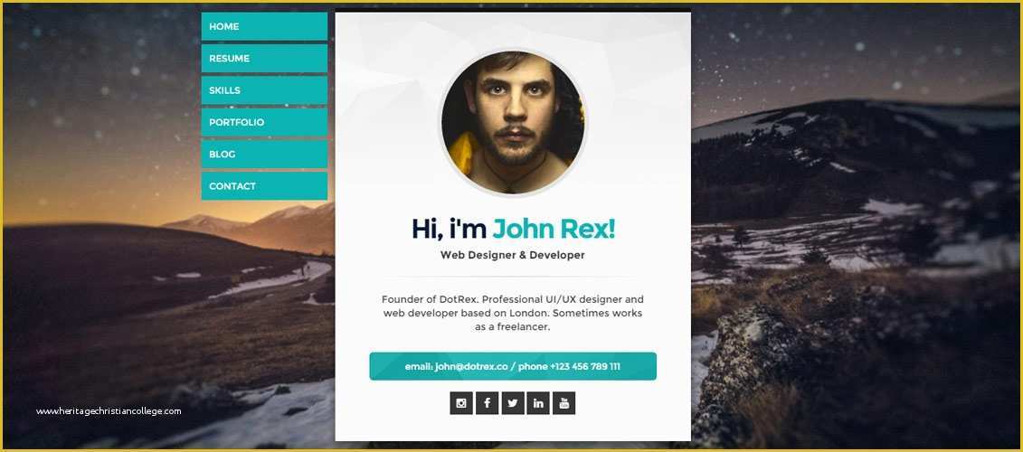 Free Personal Website Templates Of Free Personal Resume Web Template Freebies