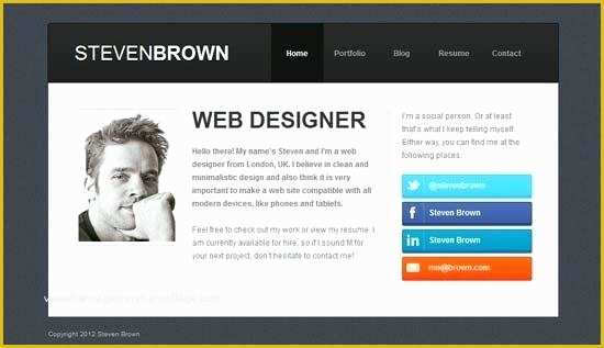 Free Personal Website Templates Of Personal Site Template Free Easy Resume A Personal