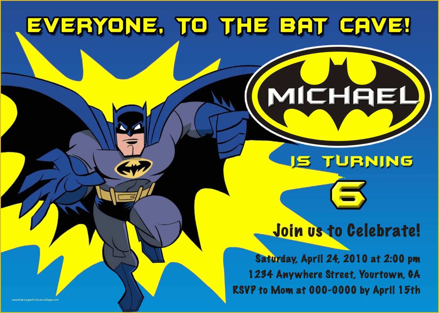Free Personalized Birthday Invitation Templates Of Batman Personalized Birthday Invitations You by