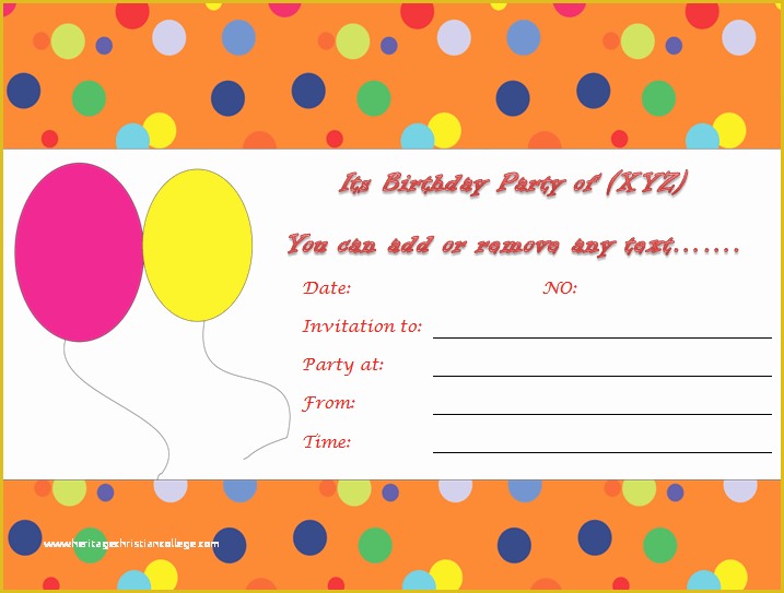 Free Personalized Birthday Invitation Templates Of Birthday Invitation Templates to Print Custom Invitations