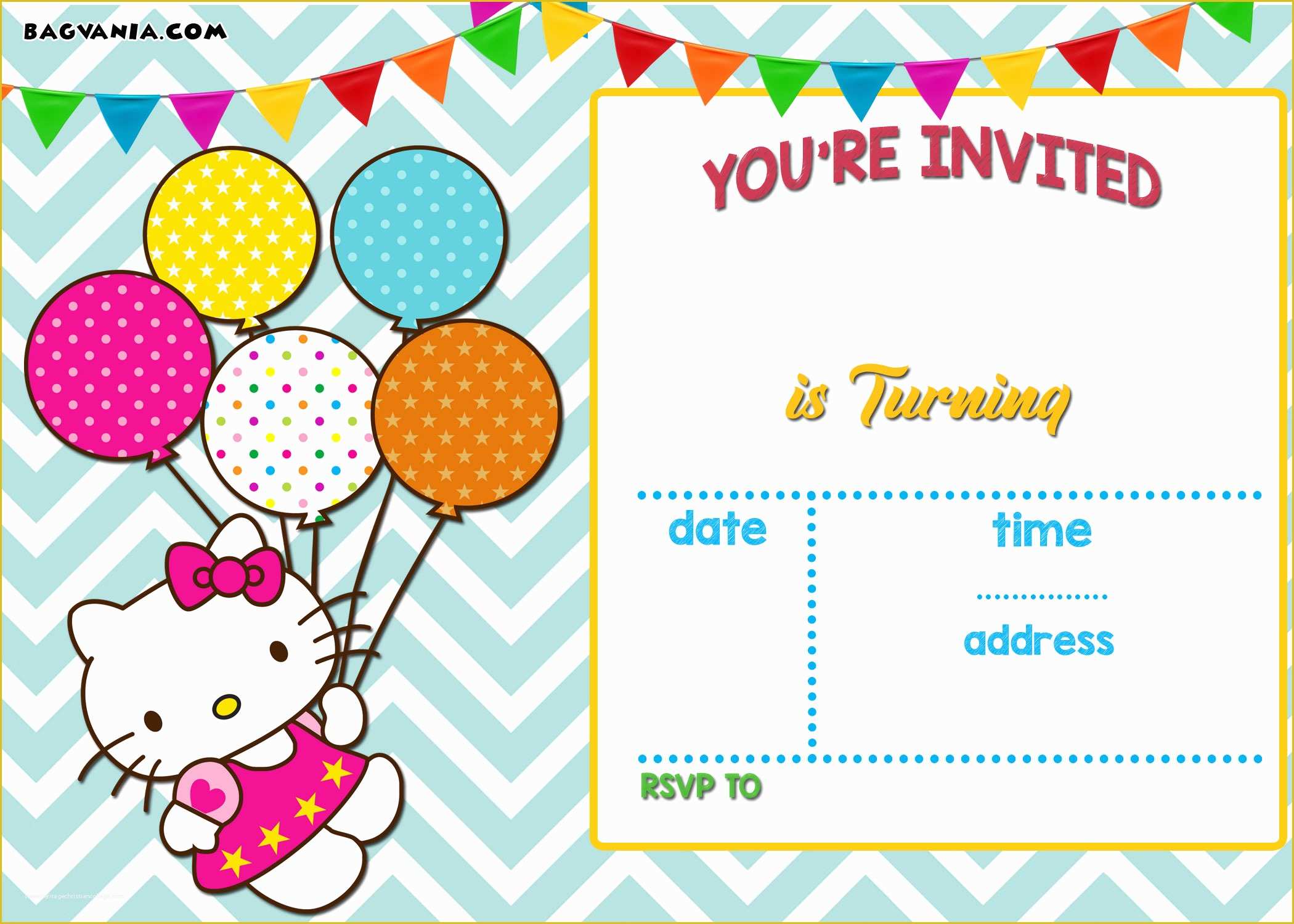 Free Personalized Birthday Invitation Templates Of Free Personalized Hello Kitty Birthday Invitations