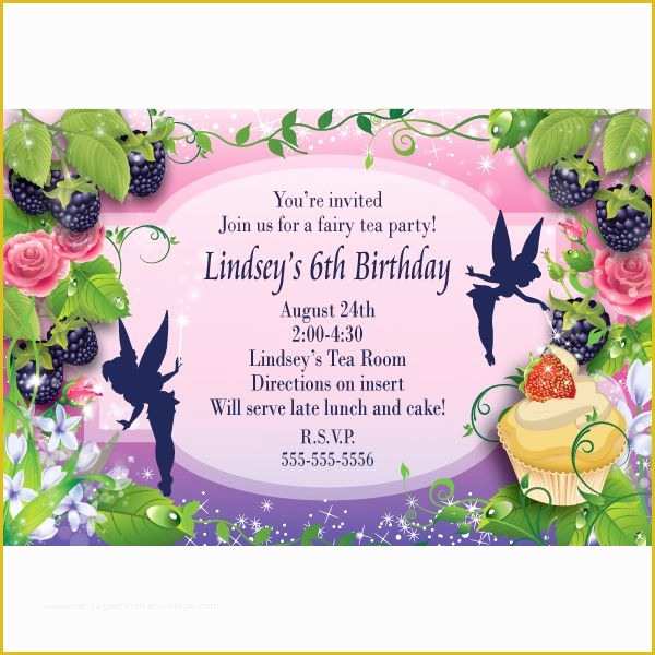 Free Personalized Birthday Invitation Templates Of Free Tinkerbell Invitation Templates