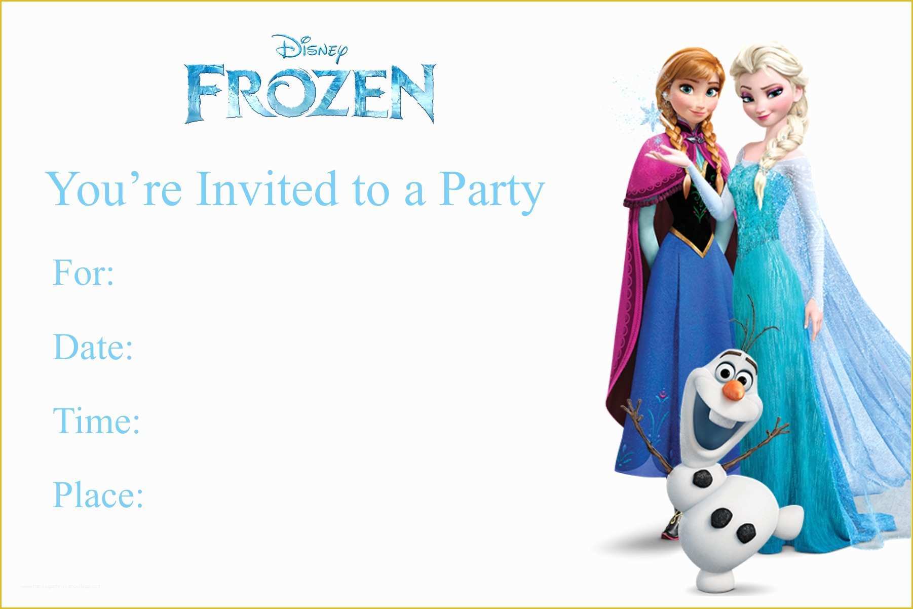 Free Personalized Birthday Invitation Templates Of Frozen Free Printable Birthday Party Invitation