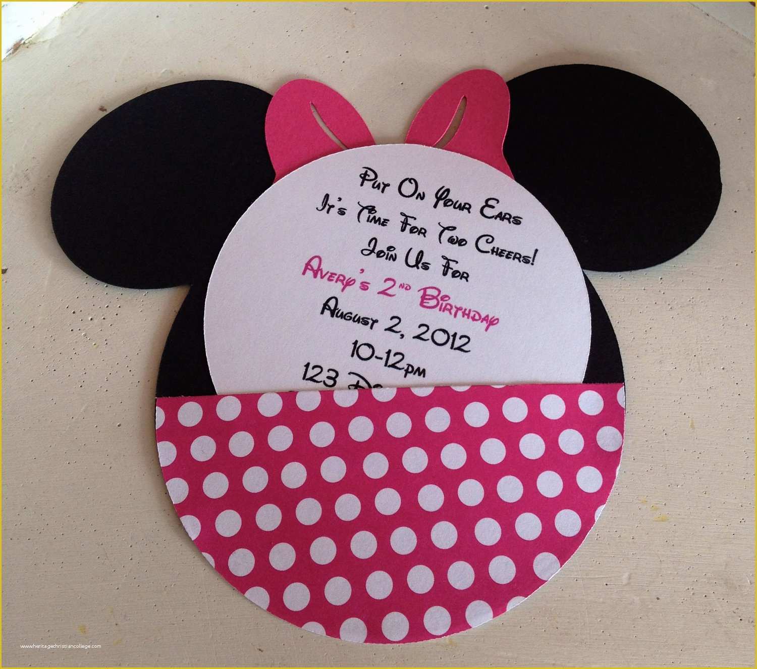 Free Personalized Birthday Invitation Templates Of Handmade Custom Hot Pink Minnie Mouse Birthday Invitations
