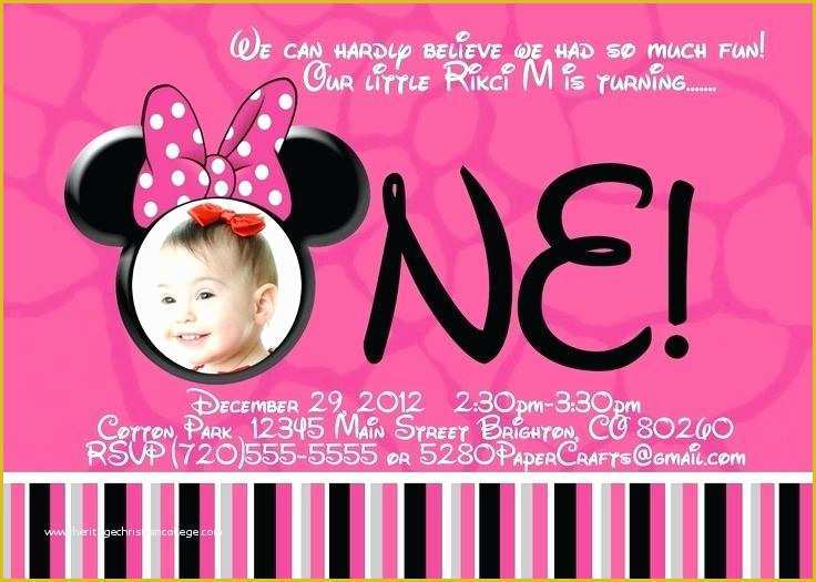 Free Personalized Birthday Invitation Templates Of Minnie Mouse Invitations Baby Shower Templates Free