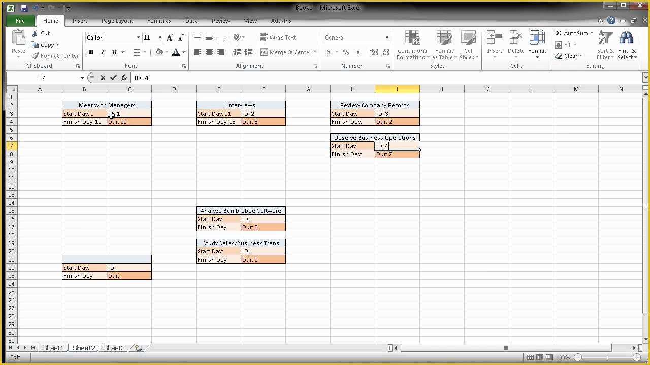 Free Pert Chart Template Excel Of Creating A Pert Cpm Chart Using Excel