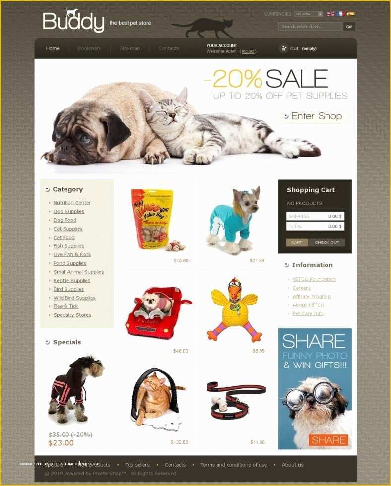 Free Pet Store Website Templates Of 10 Best Pet Store Prestashop Website Templates & themes