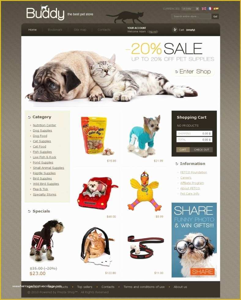 Free Pet Store Website Templates Of 10 Best Pet Store Prestashop Website Templates &amp; themes