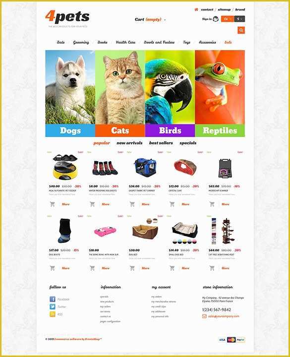 Free Pet Store Website Templates Of 15 Pets Prestashop themes &amp; Templates