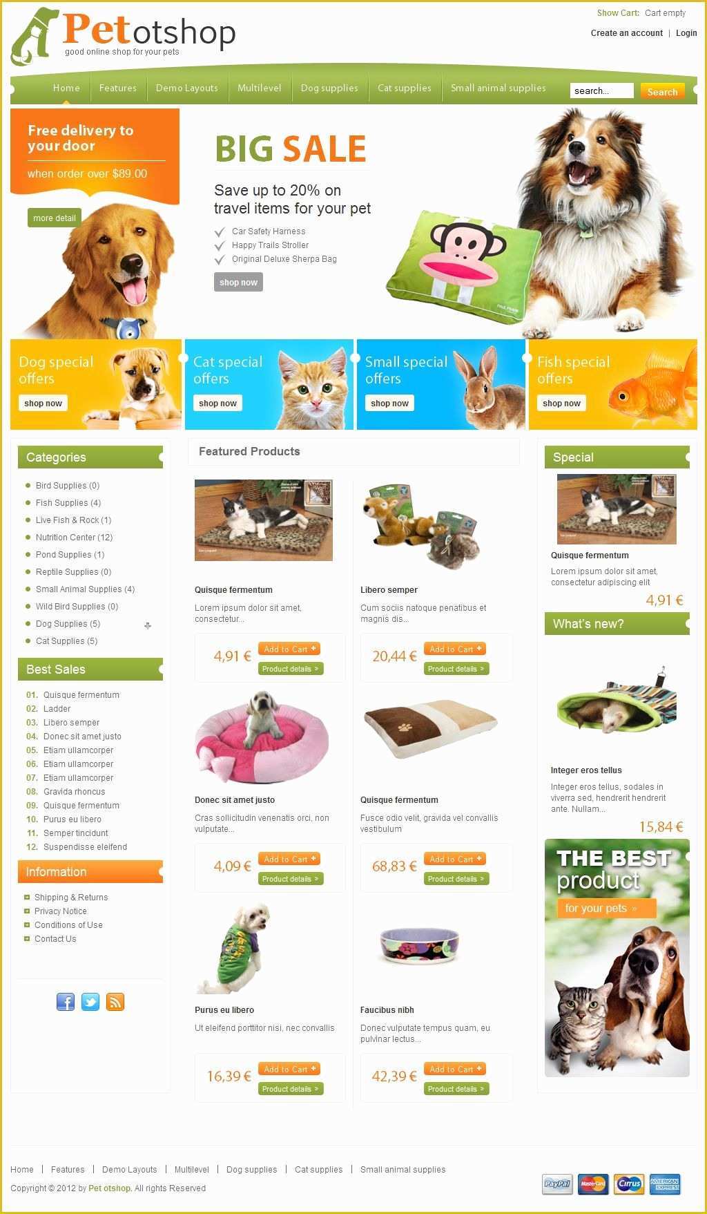 Free Pet Store Website Templates Of Free Template Website October 2012