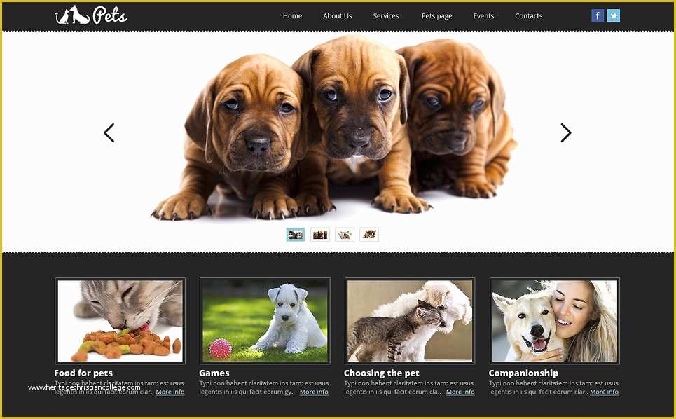 Free Pet Store Website Templates Of Pet Shop Responsive Website Template