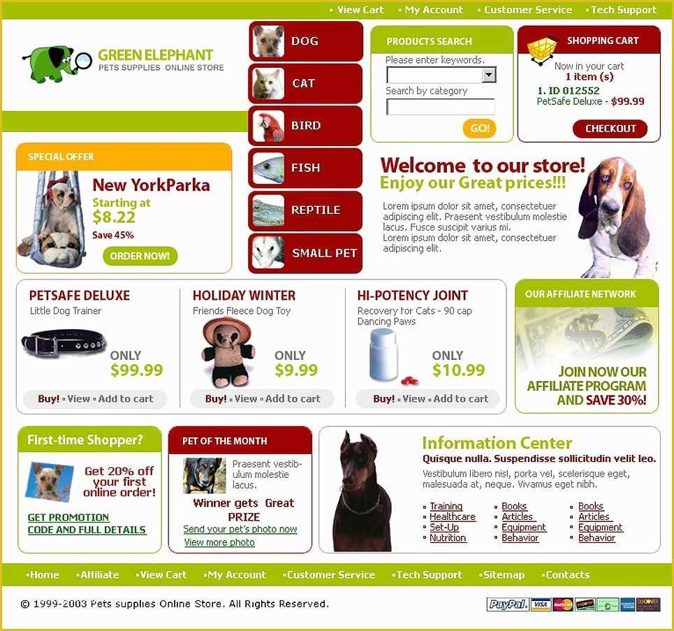 Free Pet Store Website Templates Of Pet Shop Website Template 3853