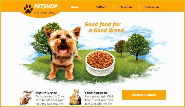 Free Pet Store Website Templates Of Pets & Animals Website Templates Business