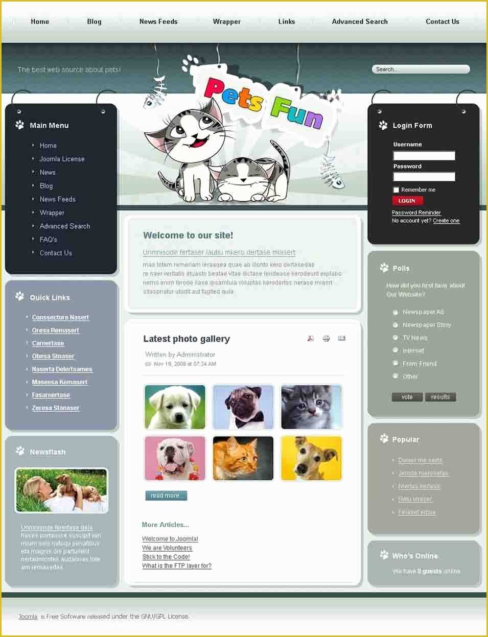 Free Pet Store Website Templates Of Pets Store Joomla Website Templates & themes