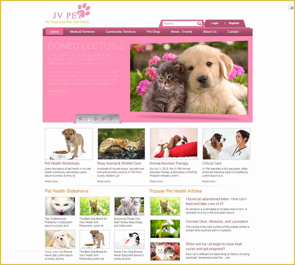 Free Pet Store Website Templates Of Pets Store Joomla Website Templates & themes