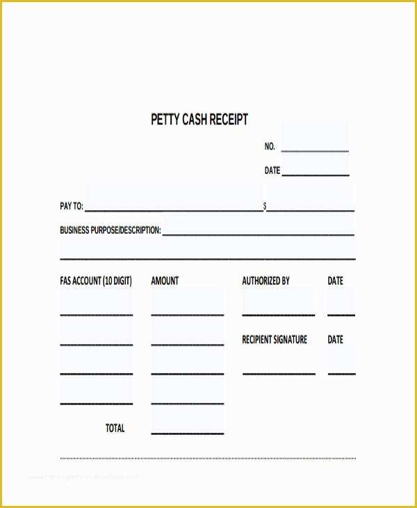 Free Petty Cash Receipt Template Of 9 Cash Receipt Templates Free Sample Example format