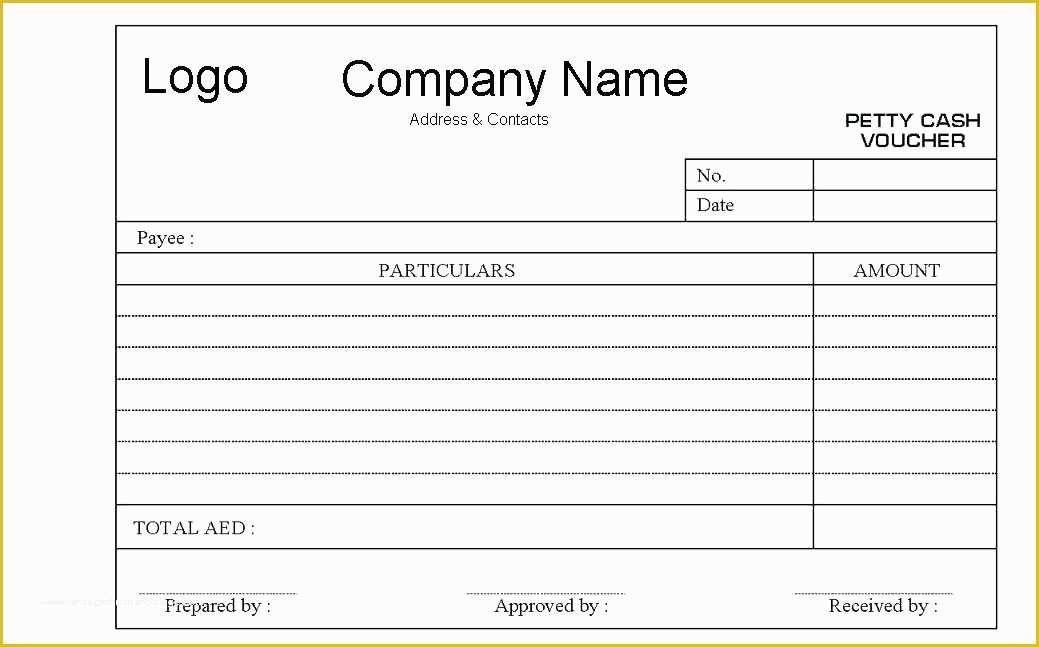 Free Petty Cash Receipt Template Of Petty Cash Voucher Template Excel Simple Payment format In