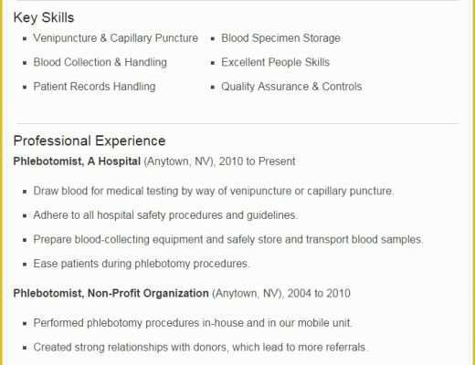 Free Phlebotomist Resume Templates Of Phlebotomist Resume Sample Plus Downloadable Template