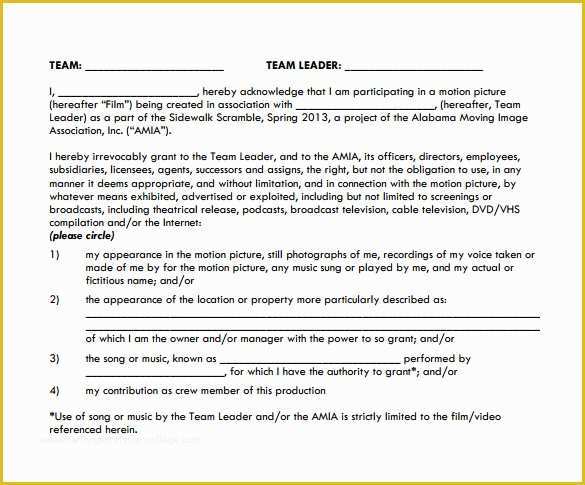 Free Photo and Video Release form Template Of 20 Location Release form Templates to Download