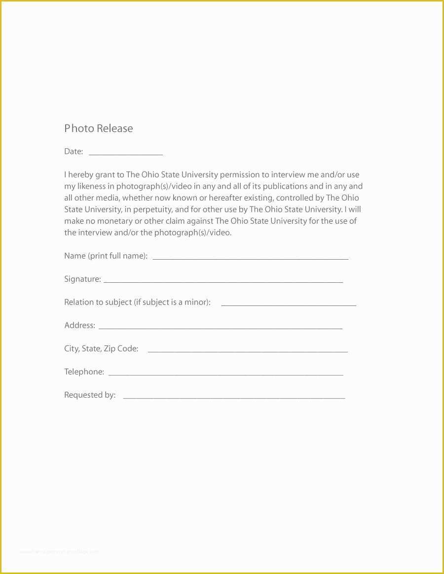 Free Photo and Video Release form Template Of 53 Free Release form Templates [word Pdf]