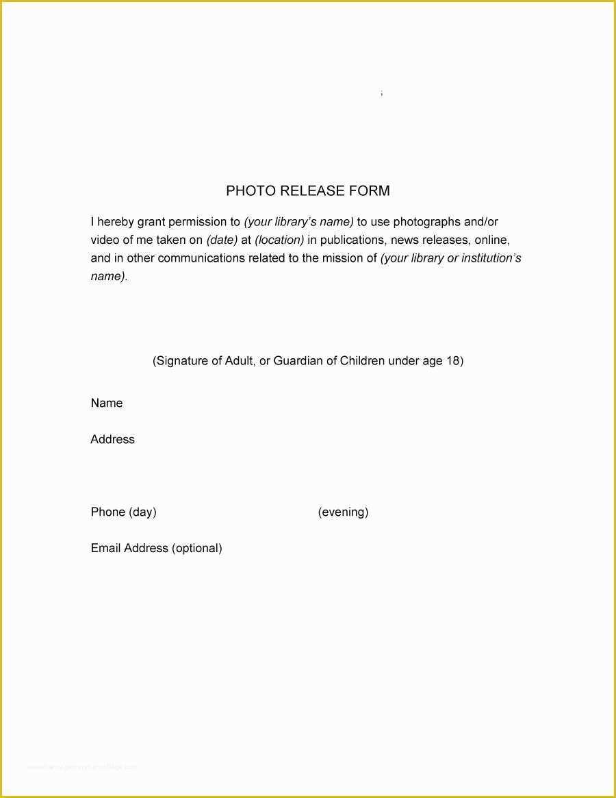 Free Photo and Video Release form Template Of 53 Free Release form Templates [word Pdf]