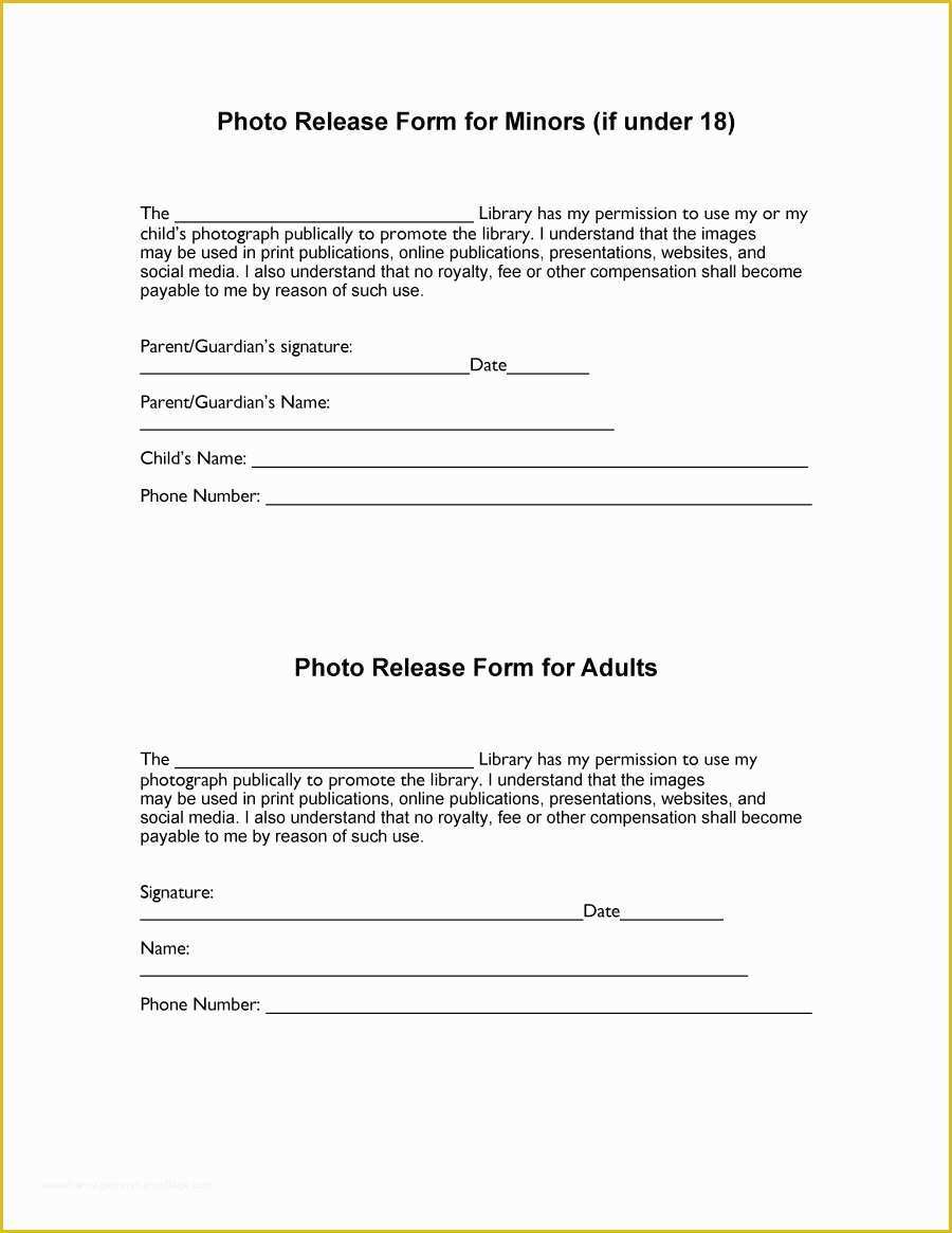 Free Photo and Video Release form Template Of 53 Free Release form Templates [word Pdf]