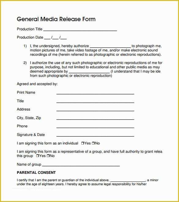 Free Photo and Video Release form Template Of 8 General Release forms – Samples Examples &amp; formats