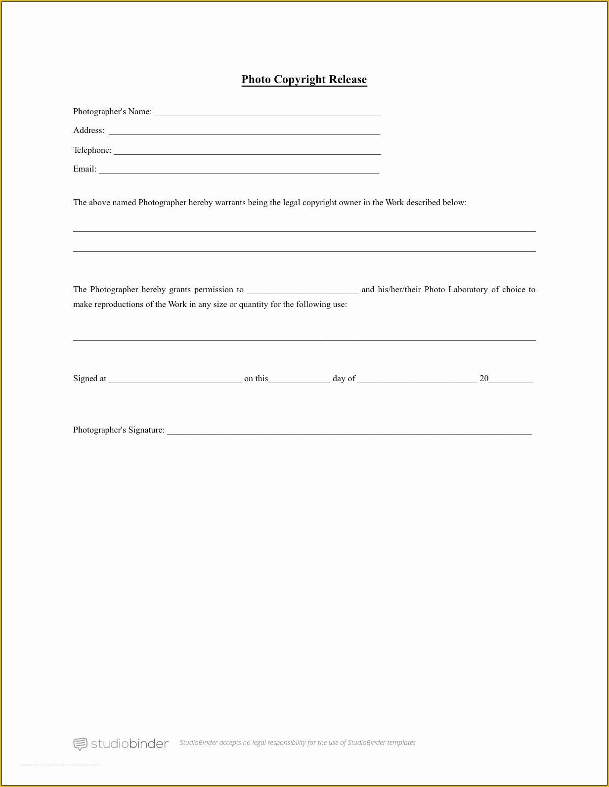 Free Photo and Video Release form Template Of Download Free Release form Template