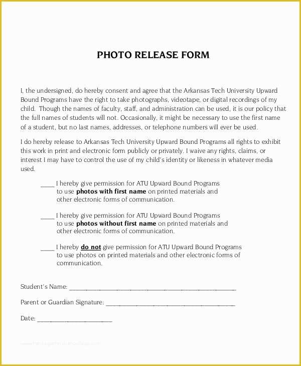 Free Photo and Video Release form Template Of Release form Template 9 Free Pdf Documents