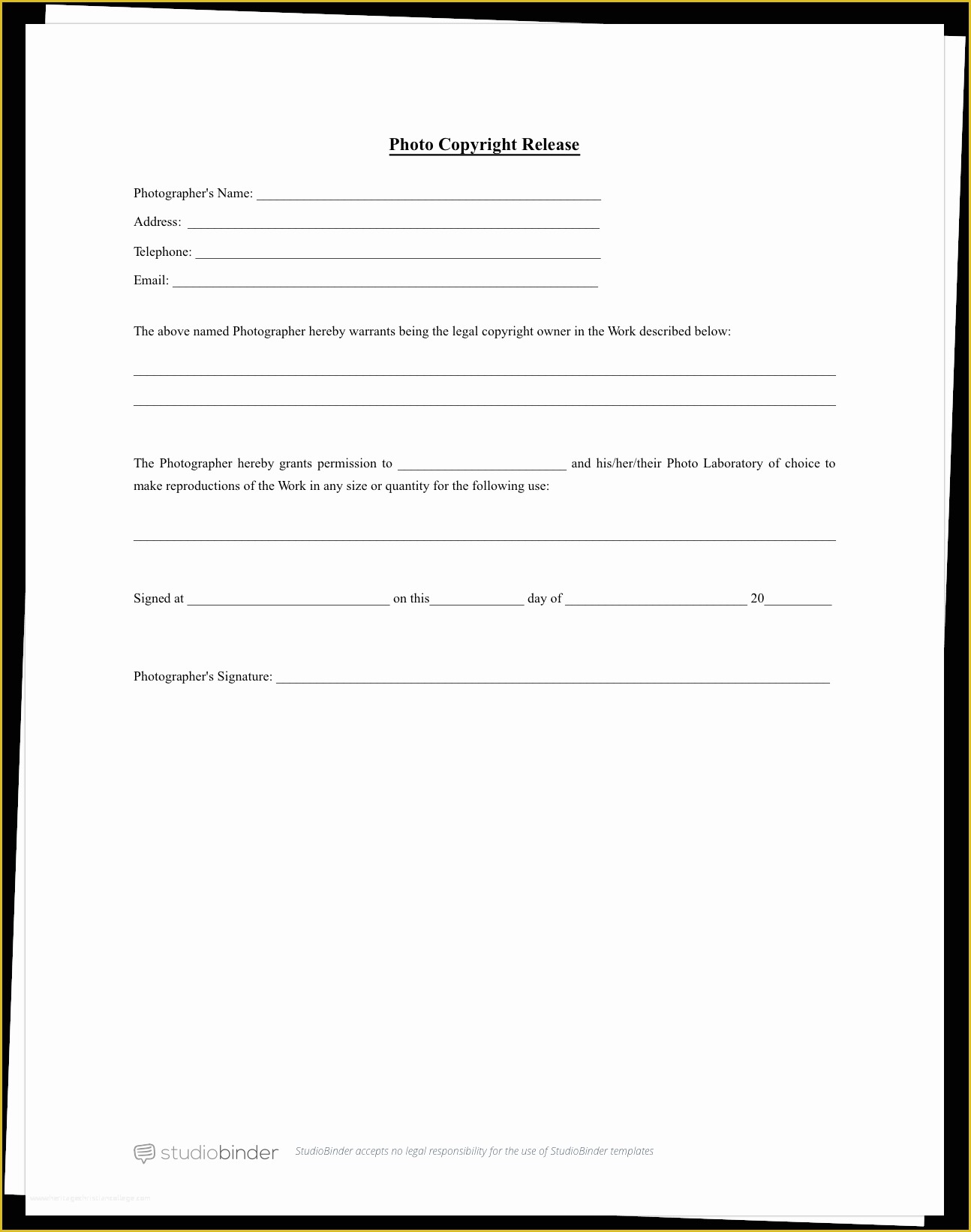 Free Photo and Video Release form Template Of the Best Free Model Release form Template for Graphy