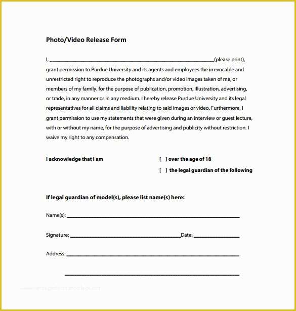 Free Photo and Video Release form Template Of Video Release form 8 Samples Examples & format