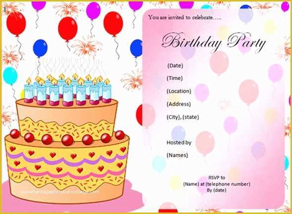 Free Photo Birthday Card Template Of 63 Printable Birthday Invitation Templates Pdf Psd Word