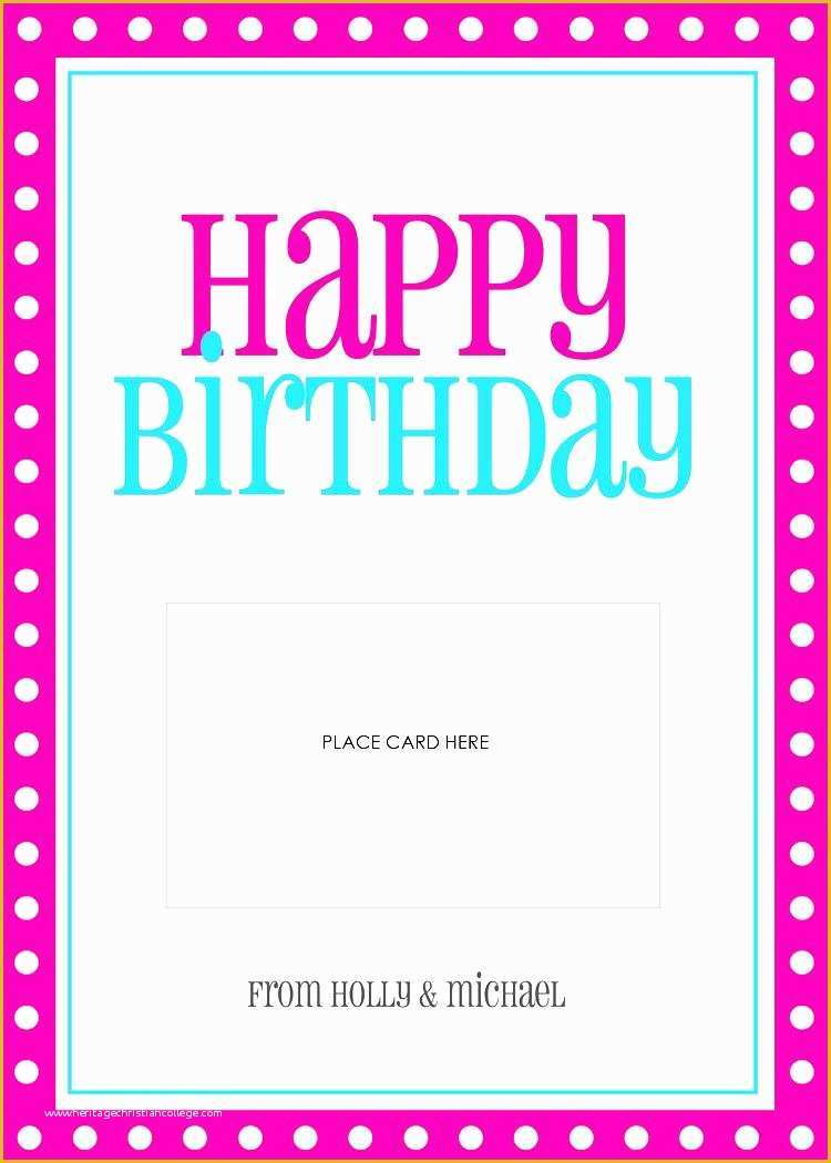 Free Photo Birthday Card Template Of Birthday Cards Templates Word