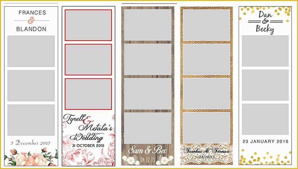 Free Photo Booth Template Of Booth Strip Template