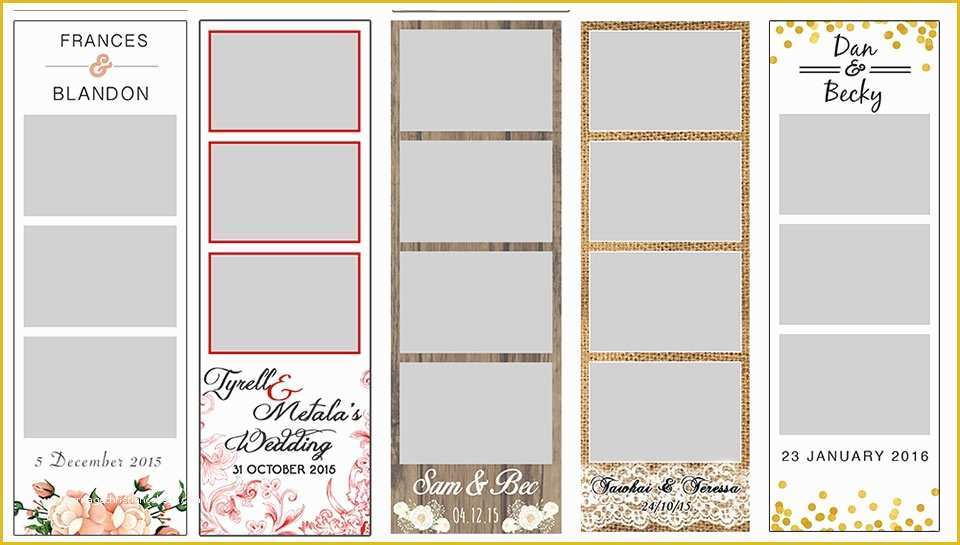 Free Photo Booth Template Photoshop Of Booth Strip Template