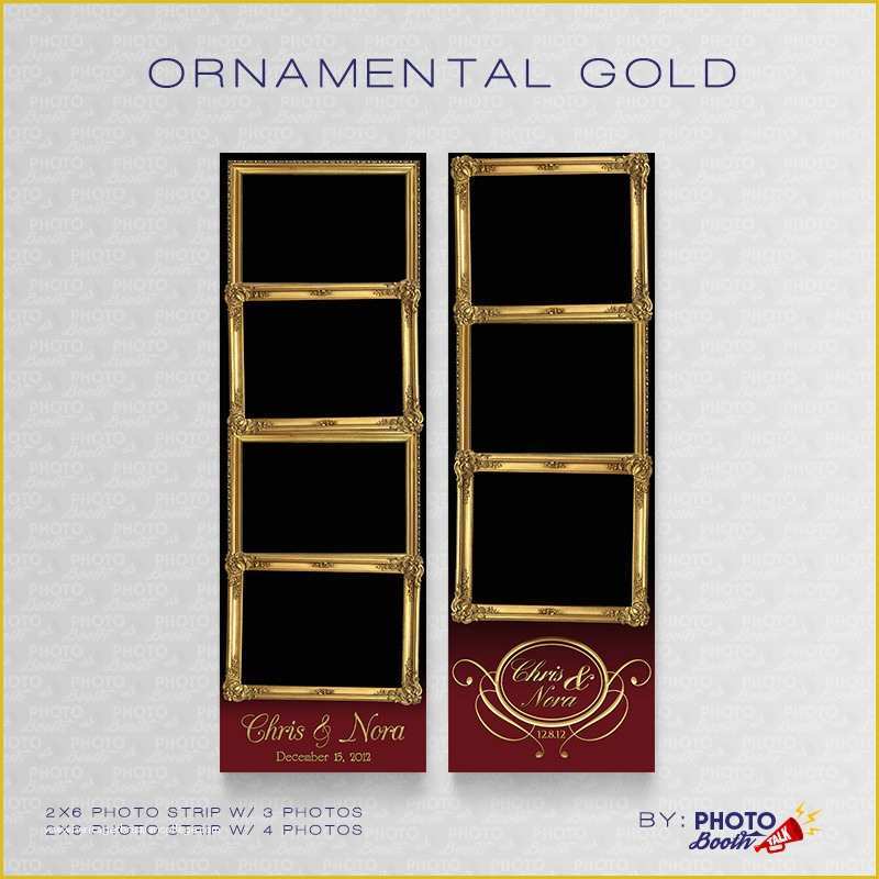 Free Photo Booth Template Photoshop Of ornamental Gold – Shop Psd Files