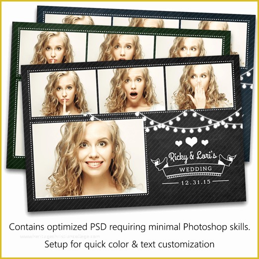 Free Photo Booth Template Photoshop Of Romantic Lights Chalkboard Postcard Booth Template
