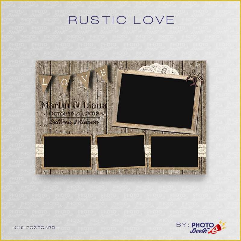 Free Photo Booth Template Photoshop Of Rustic Love – Shop Psd Files