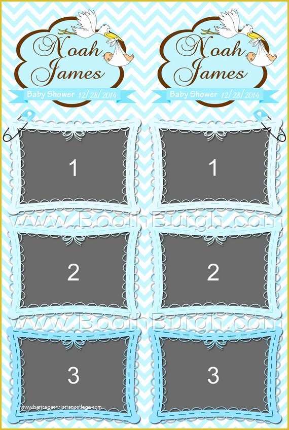 Free Photo Booth Template Photoshop Of thee Baby Shower Photo Booth Printer Templates 2x6 by