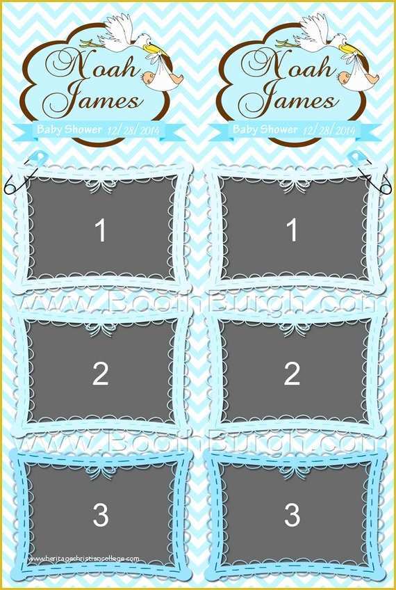 Free Photo Booth Template Photoshop Of thee Baby Shower Photo Booth Printer Templates 2x6 by