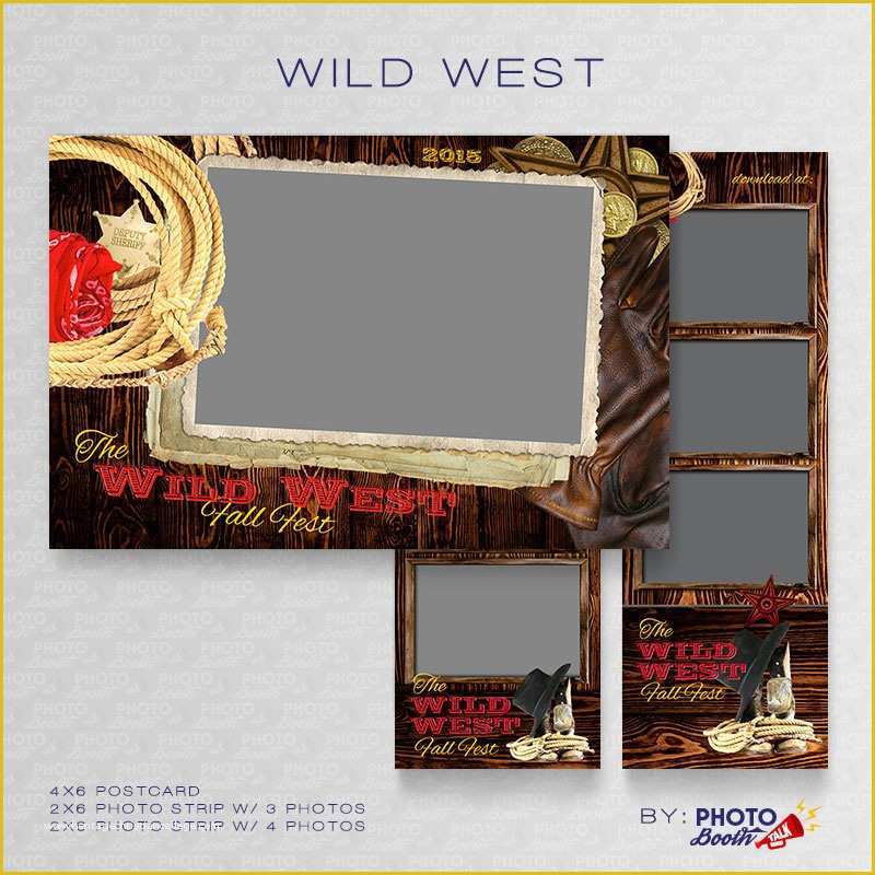 Free Photo Booth Template Photoshop Of Wild West – Shop Psd Files