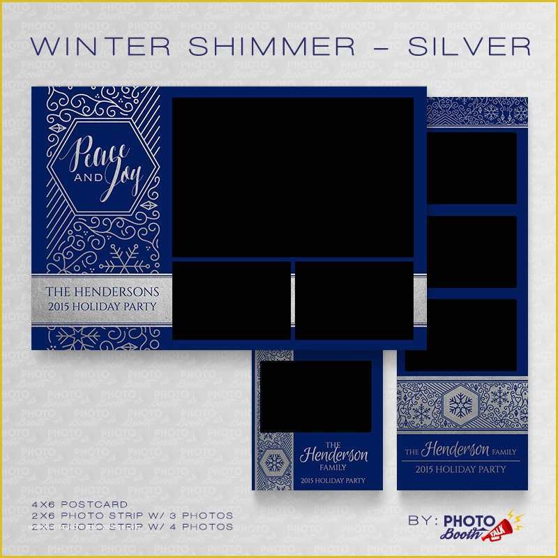 Free Photo Booth Template Photoshop Of Winter Shimmer – Silver Foil – Shop Psd Files
