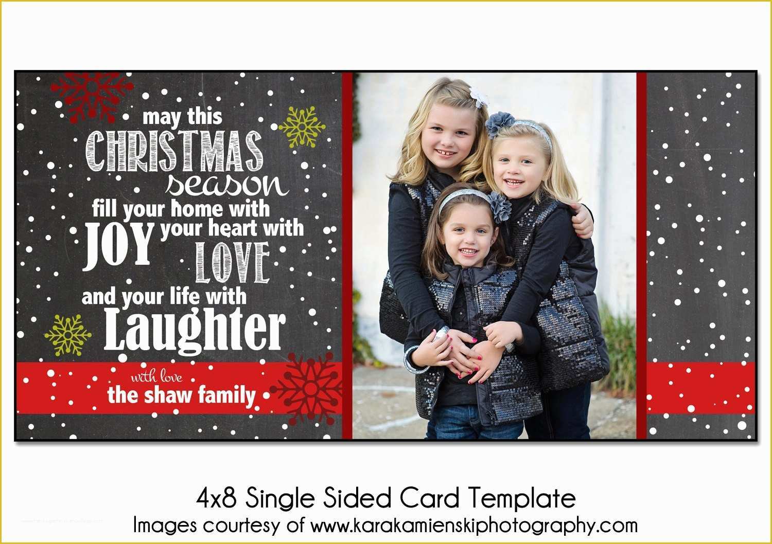 Free Photo Christmas Card Templates Of Christmas Card Template Joyful Snow 4x8 Single Sided Card