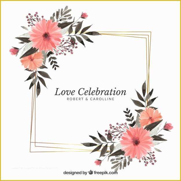 Free Photo Frame Templates Online Of Floral Wedding Frame Template Vector