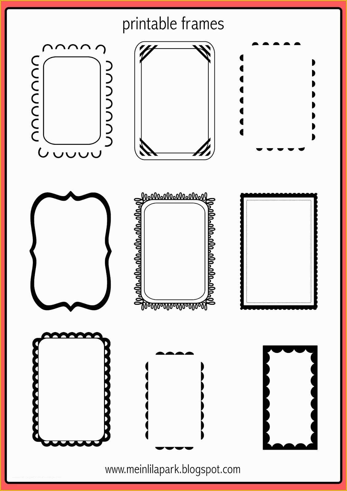 Free Photo Frame Templates Online Of Free Printable Doodle Frames Bullet Journal Template