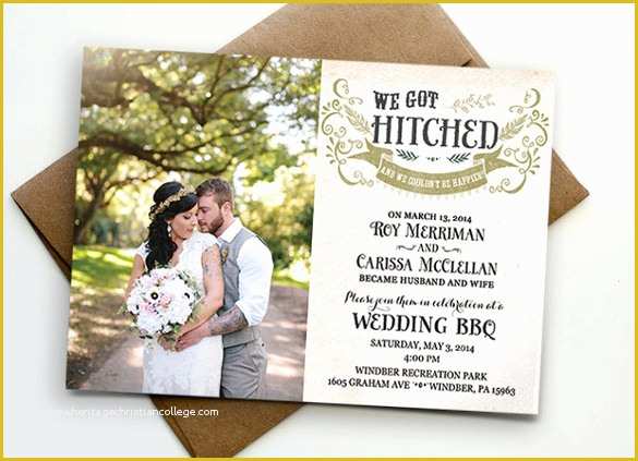 Free Photo Invitation Templates Of 24 Wedding Invitations Ai Psd Indesign Word