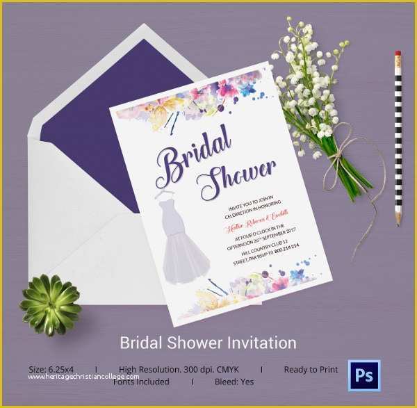 Free Photo Invitation Templates Of 25 Bridal Shower Invitations Templates