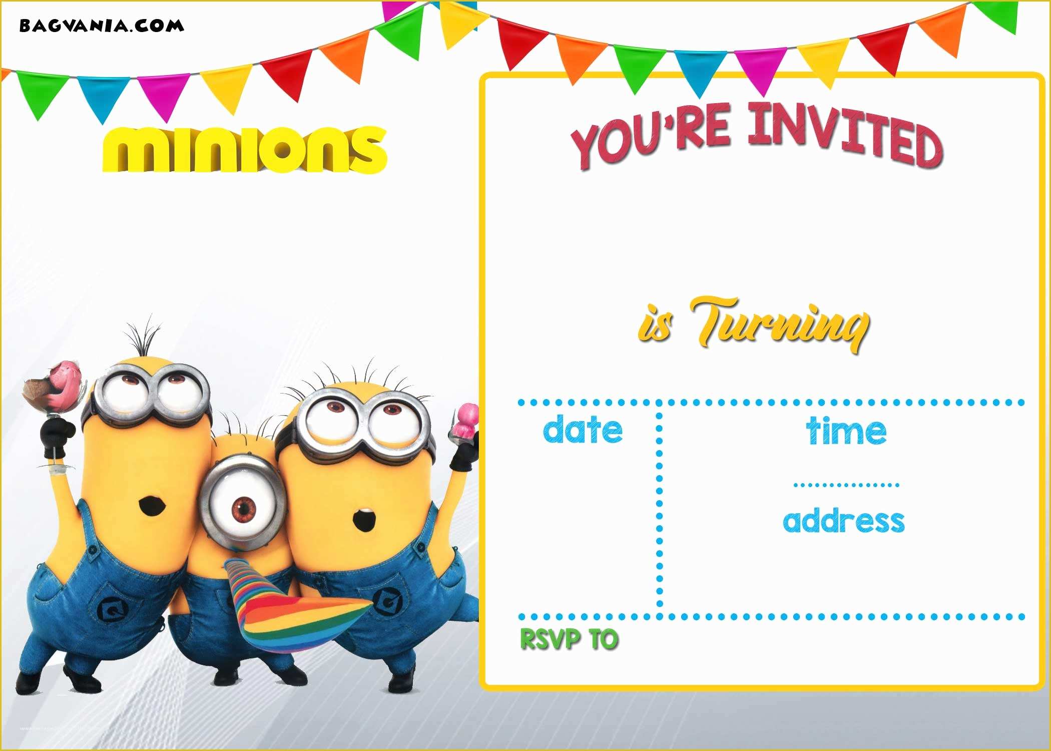 Free Photo Invitation Templates Of Free Printable Minion Birthday Invitation Templates – Free