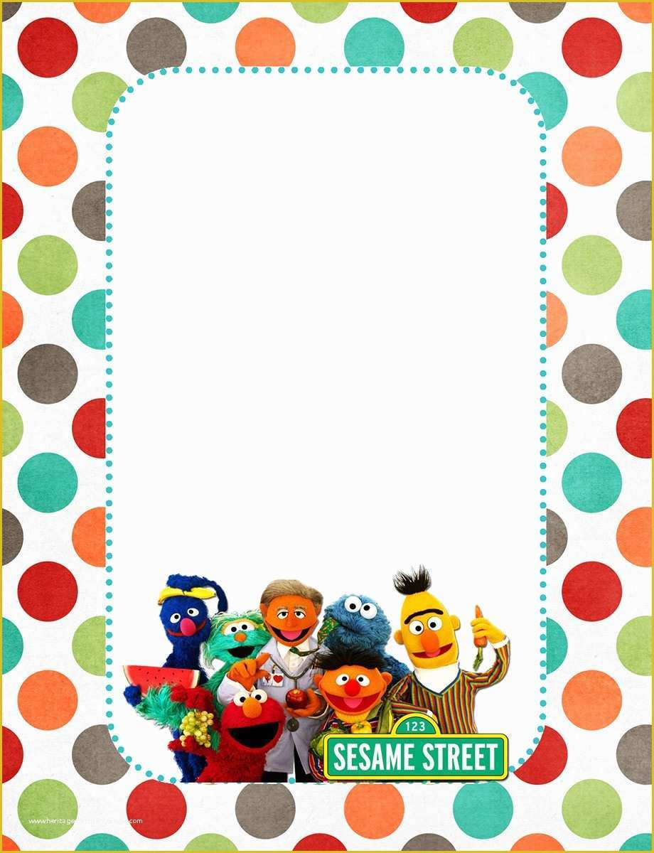 Free Photo Invitation Templates Of Free Printable Sesame Street Invitation Templates